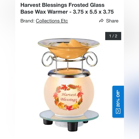 Glasses oil/wax warmer dimmer switch no box. Bed bath & beyond - Picture 12 of 16